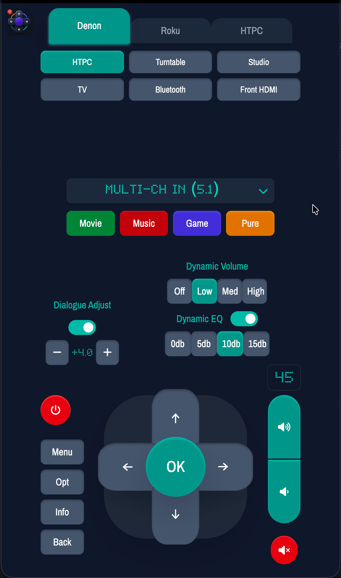 Home Theatre Remote screenshot 1